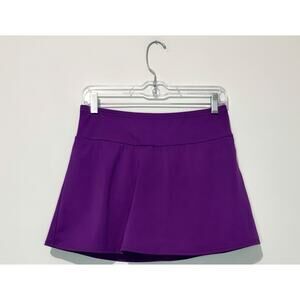 Lands End Womens Swim Skirt 8 Purple Elastic Waist